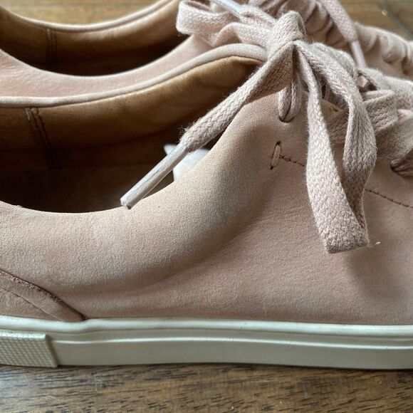 FRYE Blush Pink Ivy Low Lace Up Sneakers Size 7.5 M Tumbled Nubuck Leather - Picture 6 of 11